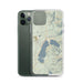 Custom Grand Lake Colorado Map Phone Case in Woodblock