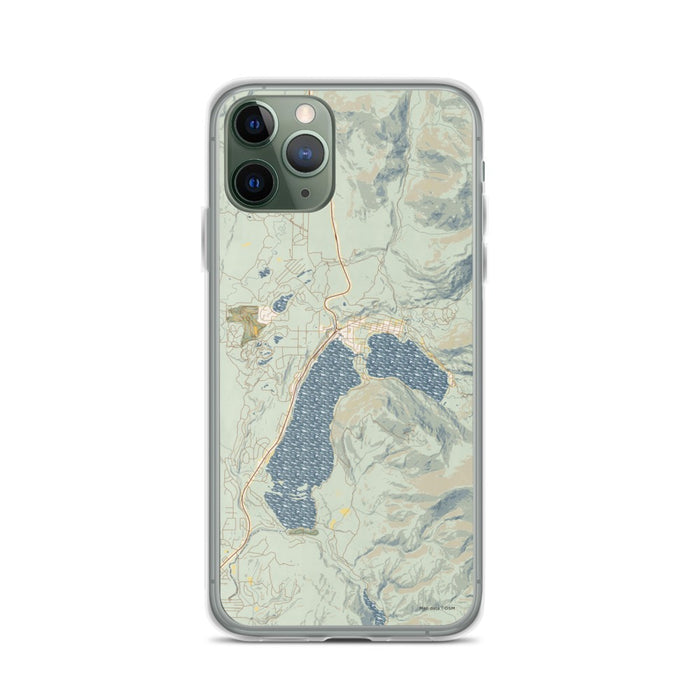 Custom iPhone 11 Pro Grand Lake Colorado Map Phone Case in Woodblock