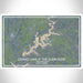 Grand Lake O' the Cherokees Oklahoma Map Print Landscape Orientation in Afternoon Style With Shaded Background