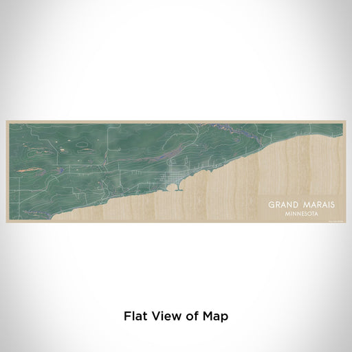 Flat View of Map Custom Grand Marais Minnesota Map Enamel Mug in Afternoon