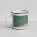 Left View Custom Grand Marais Minnesota Map Enamel Mug in Afternoon