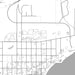 Grand Marais Minnesota Map Print in Classic Style Zoomed In Close Up Showing Details