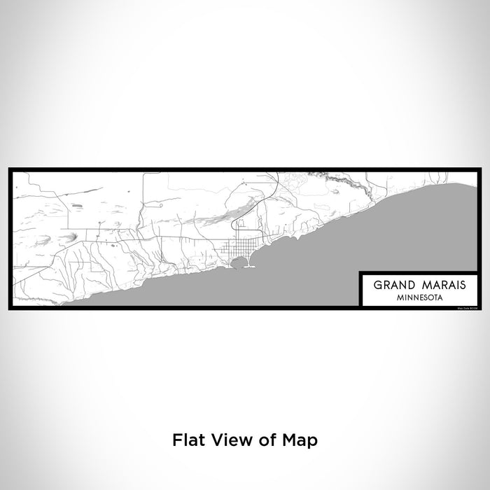 Flat View of Map Custom Grand Marais Minnesota Map Enamel Mug in Classic