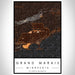 Grand Marais Minnesota Map Print Portrait Orientation in Ember Style With Shaded Background