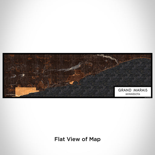 Flat View of Map Custom Grand Marais Minnesota Map Enamel Mug in Ember