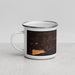 Left View Custom Grand Marais Minnesota Map Enamel Mug in Ember
