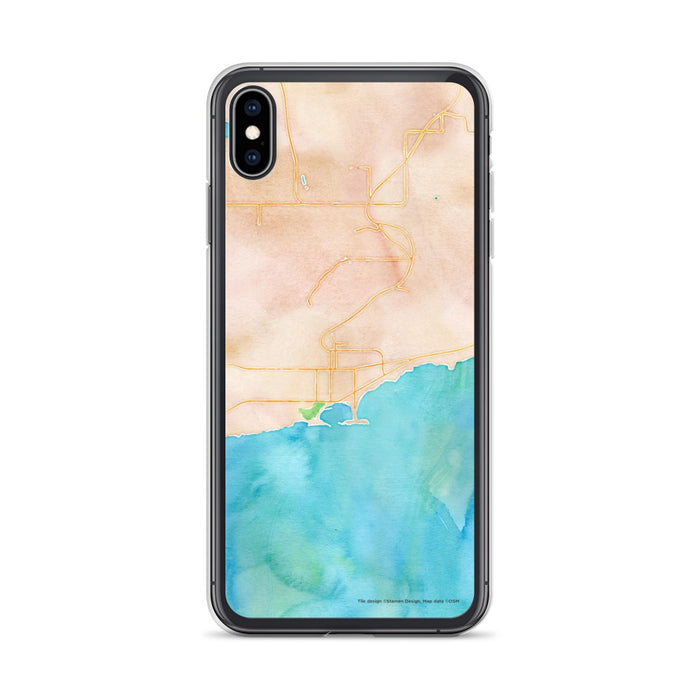 Custom Grand Marais Minnesota Map Phone Case in Watercolor