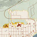 Grand Marais Minnesota Map Print in Woodblock Style Zoomed In Close Up Showing Details