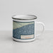 Right View Custom Grand Marais Minnesota Map Enamel Mug in Woodblock