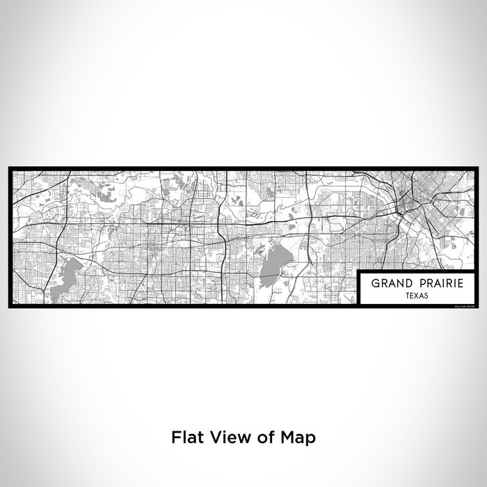 Flat View of Map Custom Grand Prairie Texas Map Enamel Mug in Classic