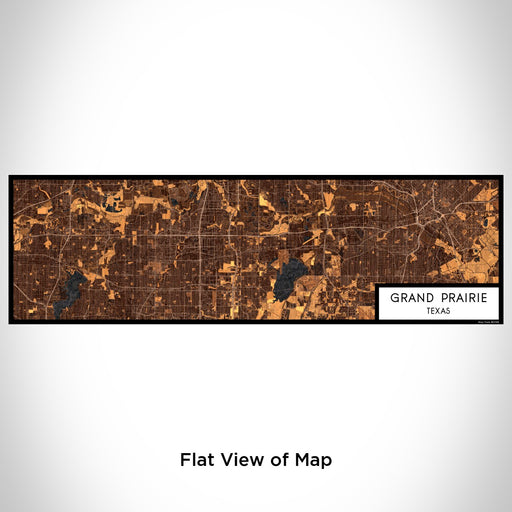 Flat View of Map Custom Grand Prairie Texas Map Enamel Mug in Ember