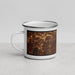 Left View Custom Grand Prairie Texas Map Enamel Mug in Ember