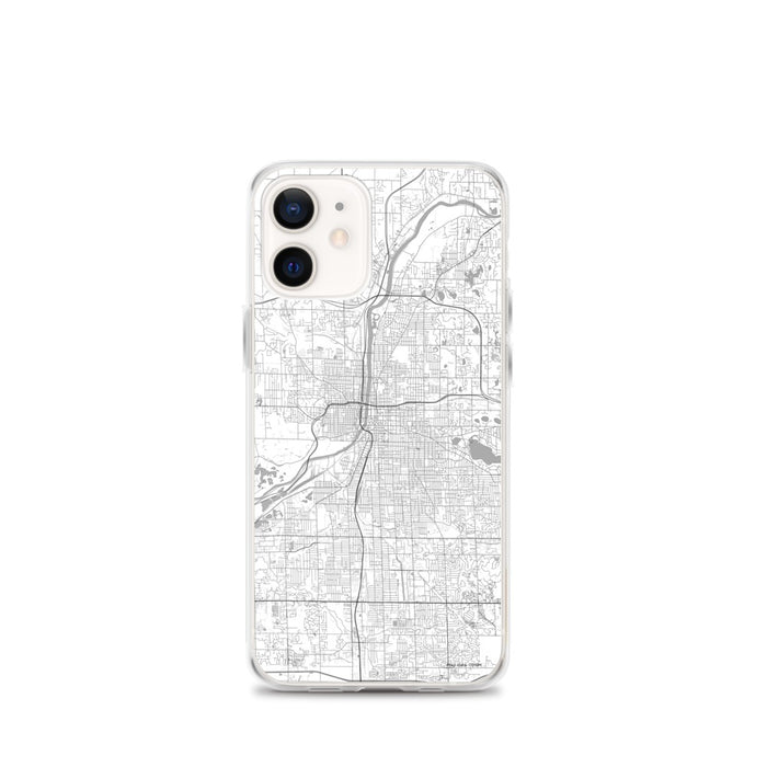 Custom Grand Rapids Michigan Map iPhone 12 mini Phone Case in Classic