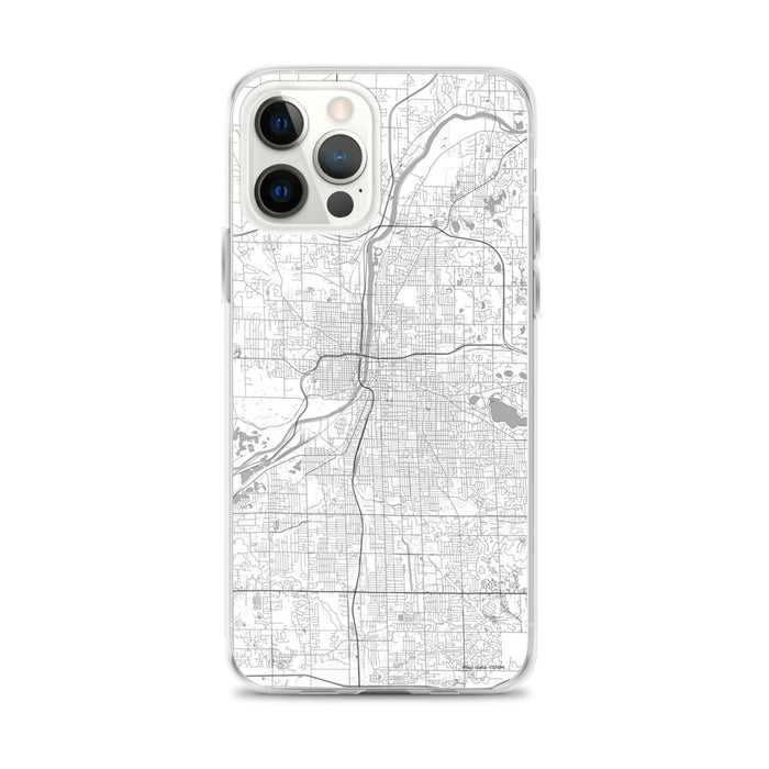 Custom Grand Rapids Michigan Map iPhone 12 Pro Max Phone Case in Classic