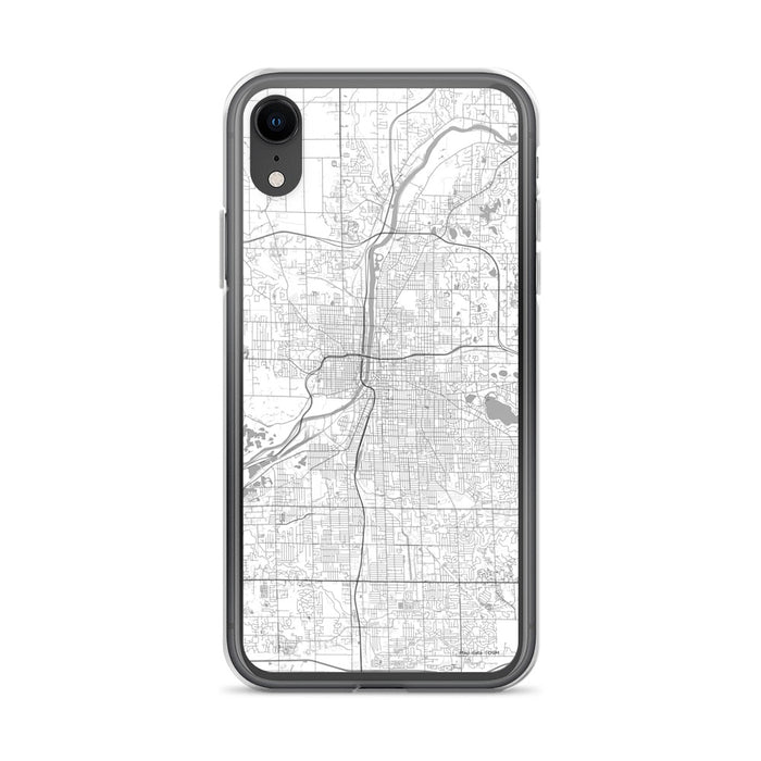 Custom Grand Rapids Michigan Map Phone Case in Classic