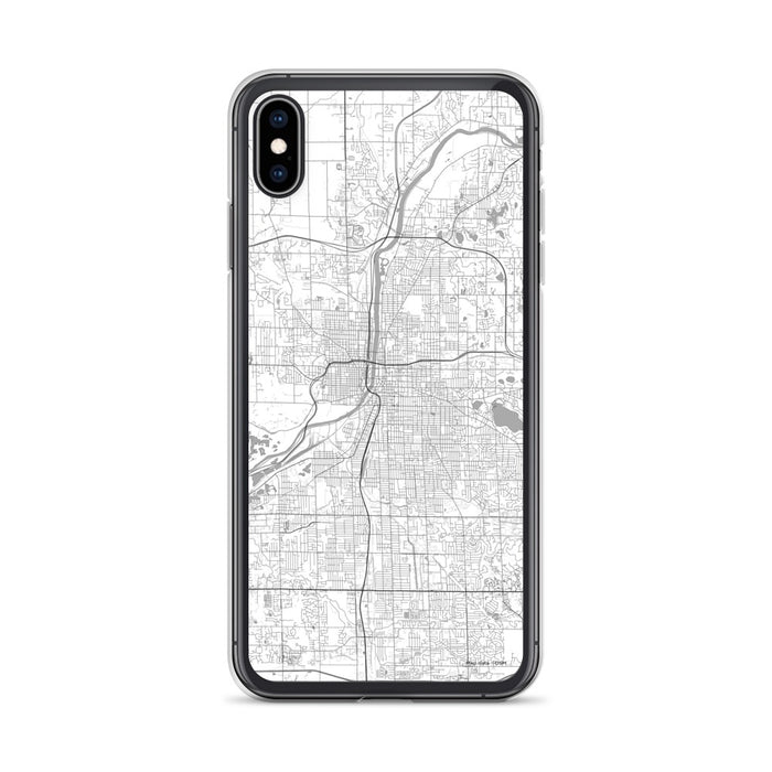 Custom Grand Rapids Michigan Map Phone Case in Classic