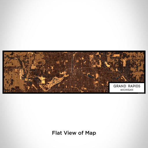 Flat View of Map Custom Grand Rapids Michigan Map Enamel Mug in Ember