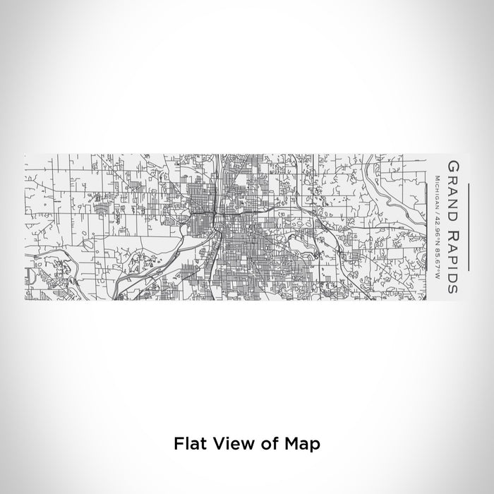 Rendered View of Grand Rapids Michigan Map Engraving on 10oz Stainless Steel Insulated Cup with Sliding Lid in White