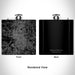 Rendered View of Grand Rapids Michigan Map Engraving on 6oz Stainless Steel Flask in Black