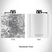 Rendered View of Grand Rapids Michigan Map Engraving on 6oz Stainless Steel Flask in White
