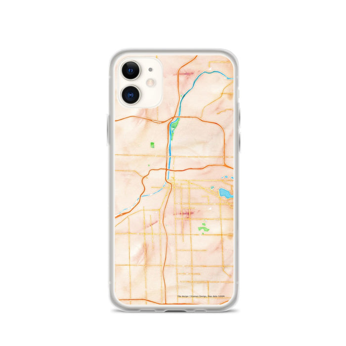 Custom Grand Rapids Michigan Map Phone Case in Watercolor