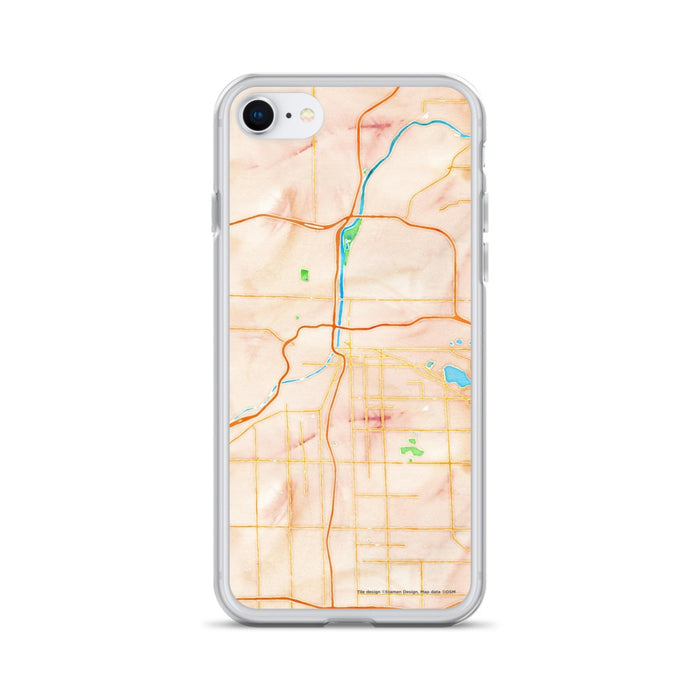 Custom Grand Rapids Michigan Map iPhone SE Phone Case in Watercolor