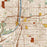Grand Rapids Michigan Map Print in Woodblock Style Zoomed In Close Up Showing Details