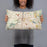 Person holding 20x12 Custom Grand Rapids Michigan Map Throw Pillow in Woodblock