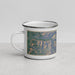 Left View Custom Grand Teton National Park Map Enamel Mug in Afternoon