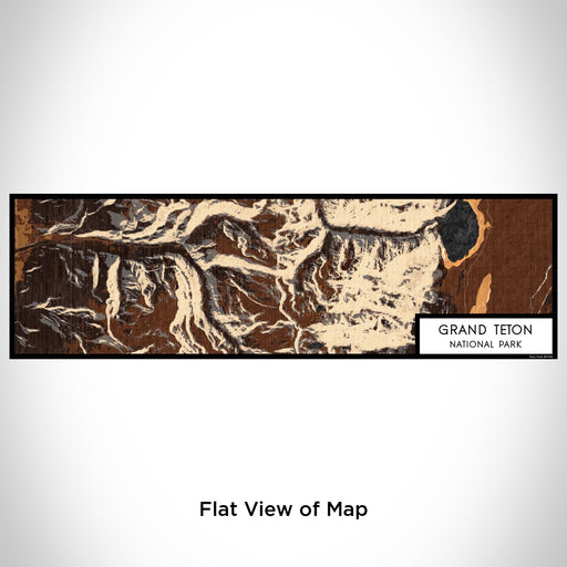 Flat View of Map Custom Grand Teton National Park Map Enamel Mug in Ember