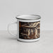 Left View Custom Grand Teton National Park Map Enamel Mug in Ember