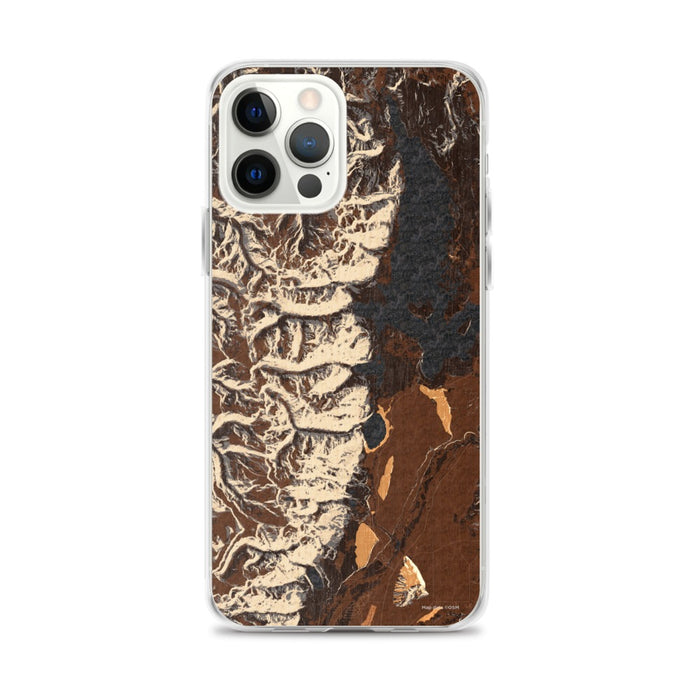 Custom Grand Teton National Park Map iPhone 12 Pro Max Phone Case in Ember
