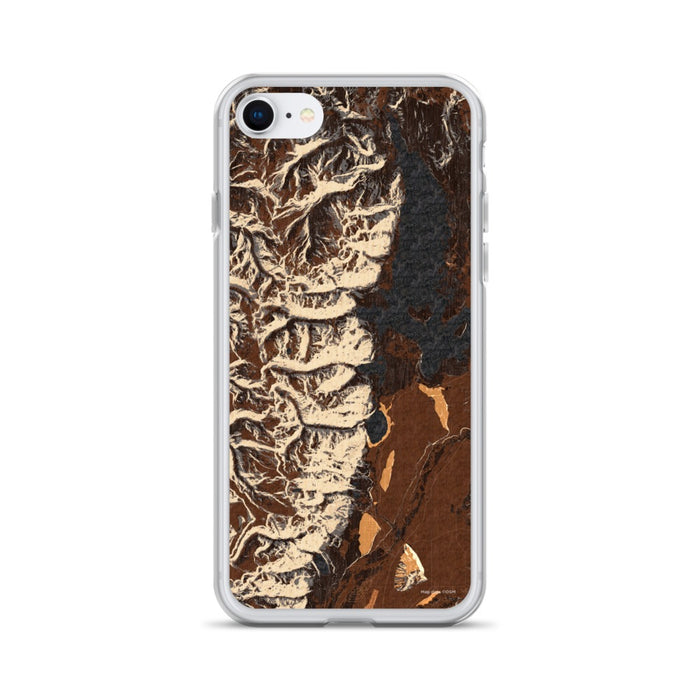 Custom Grand Teton National Park Map iPhone SE Phone Case in Ember