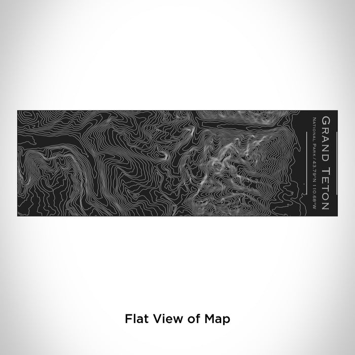 Rendered View of Grand Teton National Park Map Engraving on 10oz Stainless Steel Insulated Cup with Sliding Lid in Black