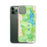 Custom Grand Teton National Park Map Phone Case in Watercolor on Table with Laptop and Plant
