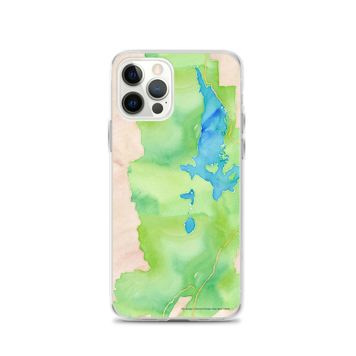 Custom Grand Teton National Park Map iPhone 12 Pro Phone Case in Watercolor