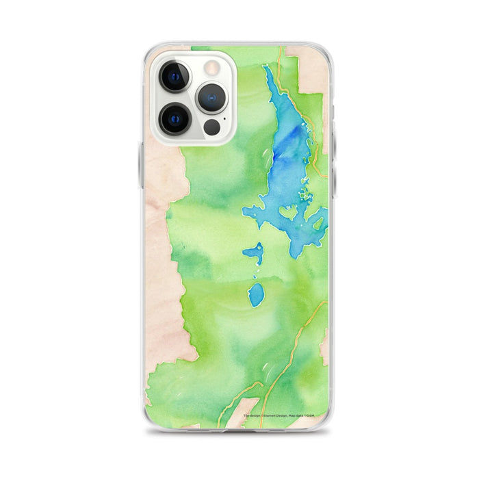 Custom Grand Teton National Park Map iPhone 12 Pro Max Phone Case in Watercolor