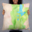 Person holding 22x22 Custom Grand Teton National Park Map Throw Pillow in Watercolor