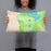 Person holding 20x12 Custom Grand Teton National Park Map Throw Pillow in Watercolor