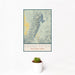 12x18 Grand Teton National Park Map Print Portrait Orientation in Woodblock Style With Small Cactus Plant in White Planter
