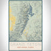 Grand Teton National Park Map Print Portrait Orientation in Woodblock Style With Shaded Background