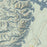 Grand Teton National Park Map Print in Woodblock Style Zoomed In Close Up Showing Details