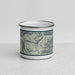 Front View Custom Grand Teton National Park Map Enamel Mug in Woodblock