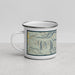 Left View Custom Grand Teton National Park Map Enamel Mug in Woodblock