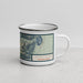 Right View Custom Grand Teton National Park Map Enamel Mug in Woodblock