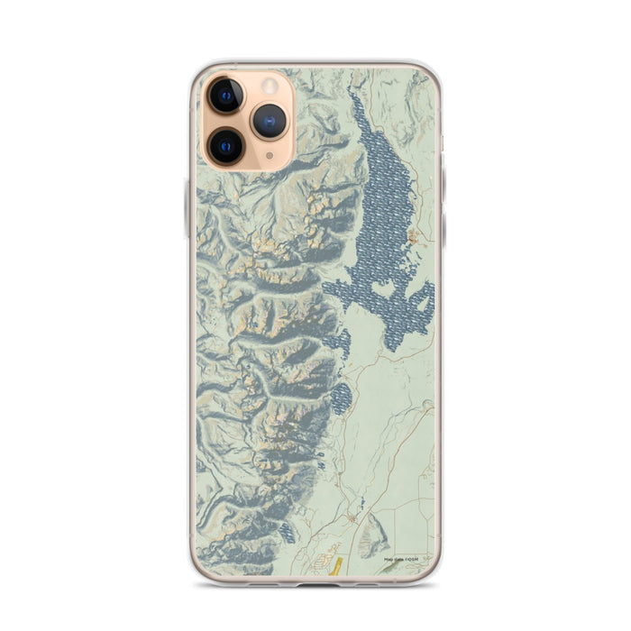 Custom Grand Teton National Park Map Phone Case in Woodblock
