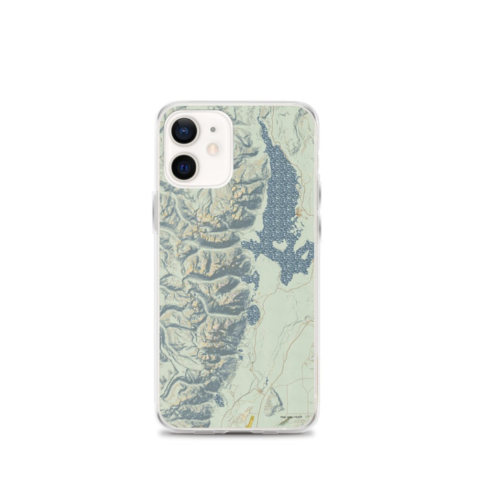 Custom Grand Teton National Park Map iPhone 12 mini Phone Case in Woodblock