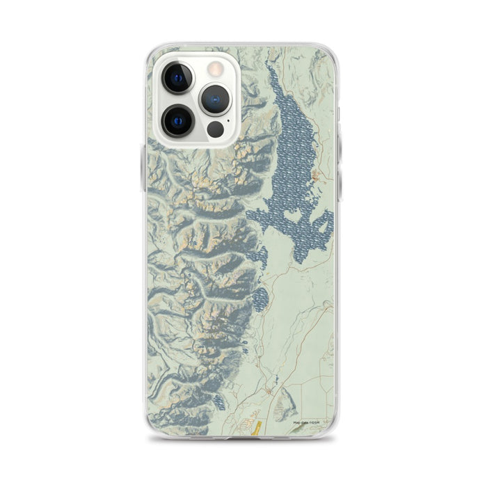 Custom Grand Teton National Park Map iPhone 12 Pro Max Phone Case in Woodblock