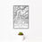 12x18 Granite Peak Montana Map Print Portrait Orientation in Classic Style With Small Cactus Plant in White Planter