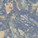 Granite Peak Montana Map Print in Afternoon Style Zoomed In Close Up Showing Details
